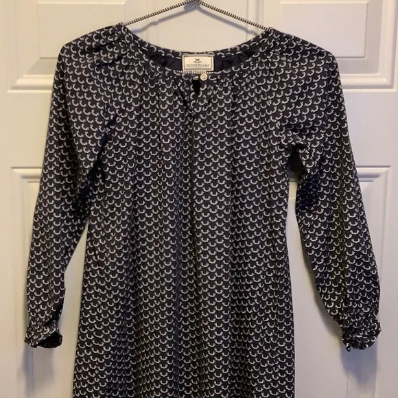 Petite Plume Navy Nordic Antlers Delphine Nightgown Girls' Sz 8 - Picture 2 of 8